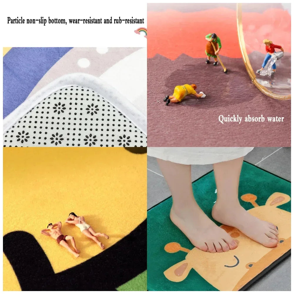 Cartoon Little Twin Stars KiKi Floor Mat For Living Room Sofa Floor Cushions Modern Soft Fluffy Home Rug