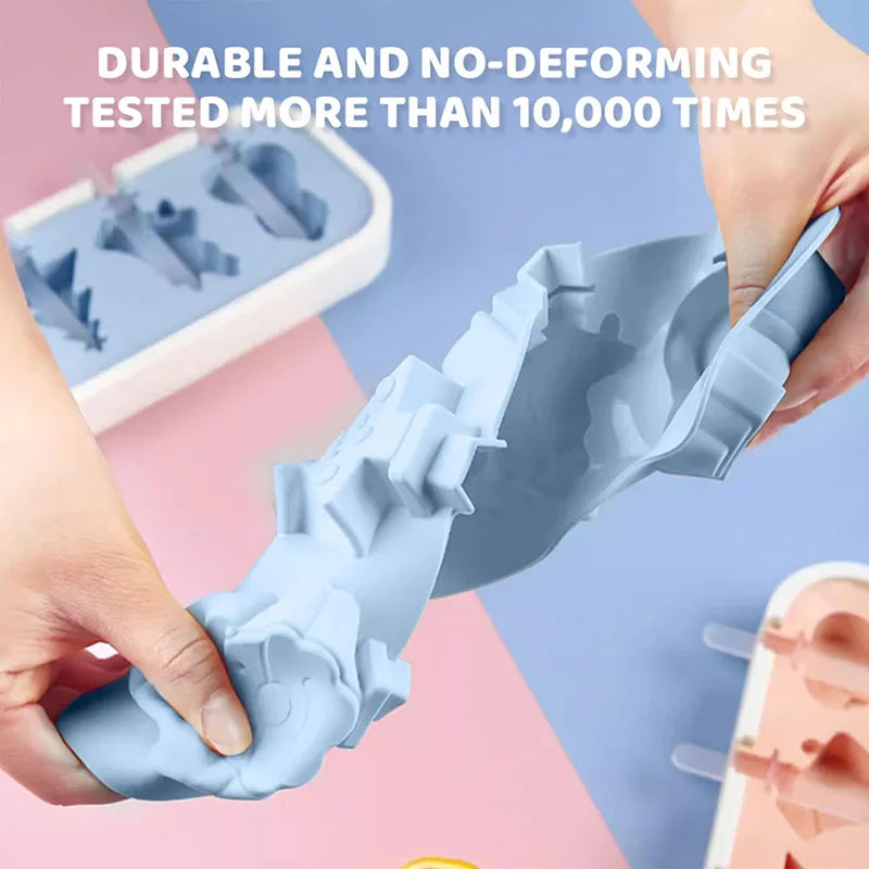 Popsicles Molds Cute Shapes Silicone Mini Popsicle Molds BPA Free Reusable Ice Cream Mold Popsicle Maker Homemade Set