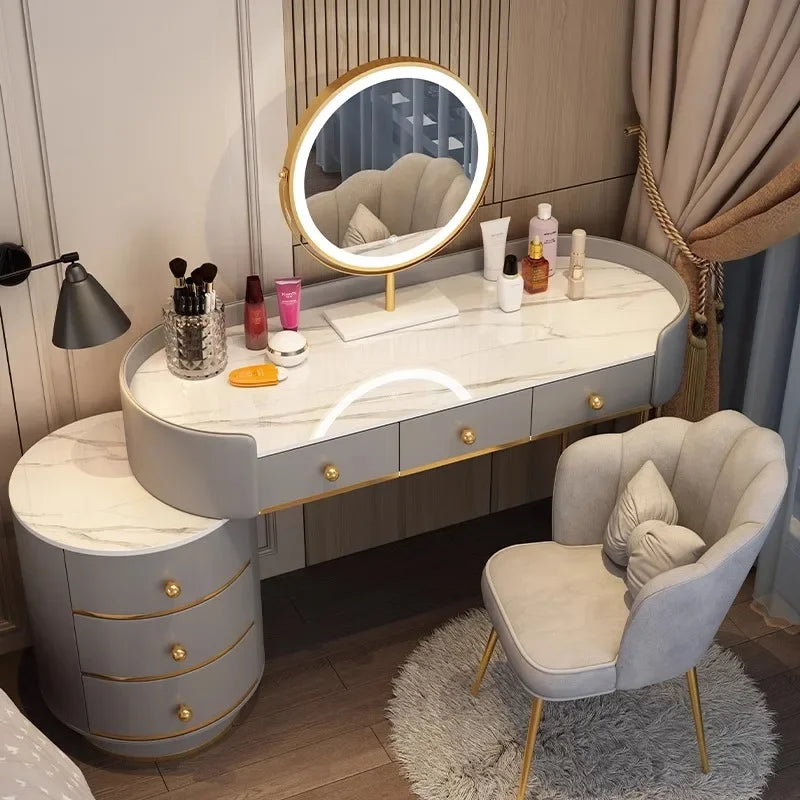 Vanity Table Women Luxury European Big Stool Study Dressing Table Organizer Home Furniture