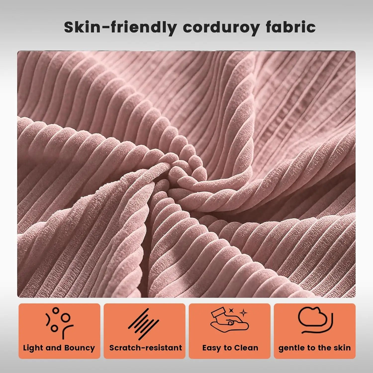 Combination Modular Sofa Living Room Folding Sofa Bed Convertable Corduroy Couch Floor Sleeper 4-in-1 Comfy Foldable Lazy