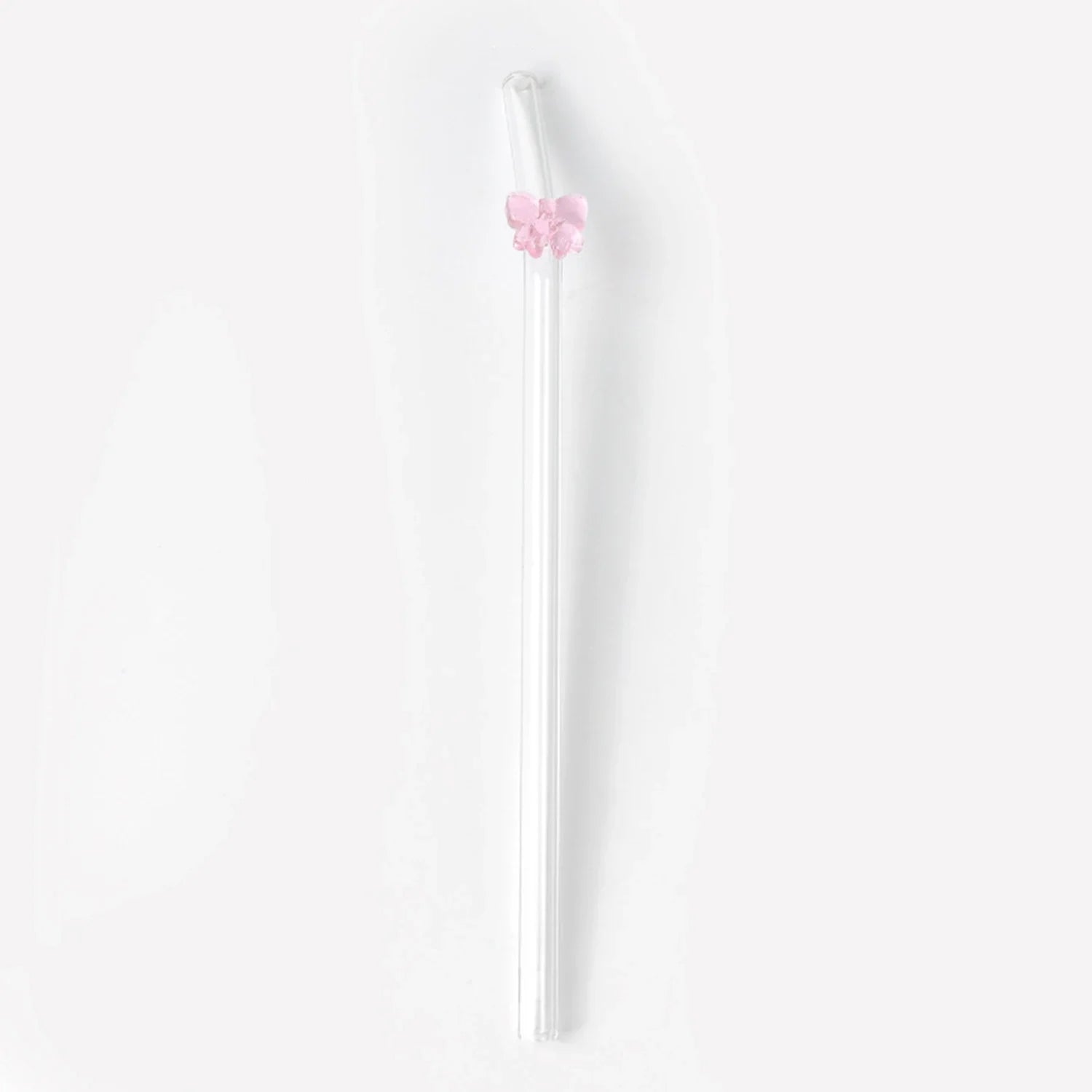 Reusable Glass Straw With Bowknot Drinking Straw