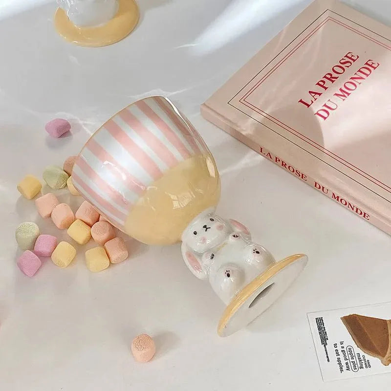 Ceramic Cup 3D Fun Cute Afternoon Tea Ice Cream Dessert Plate