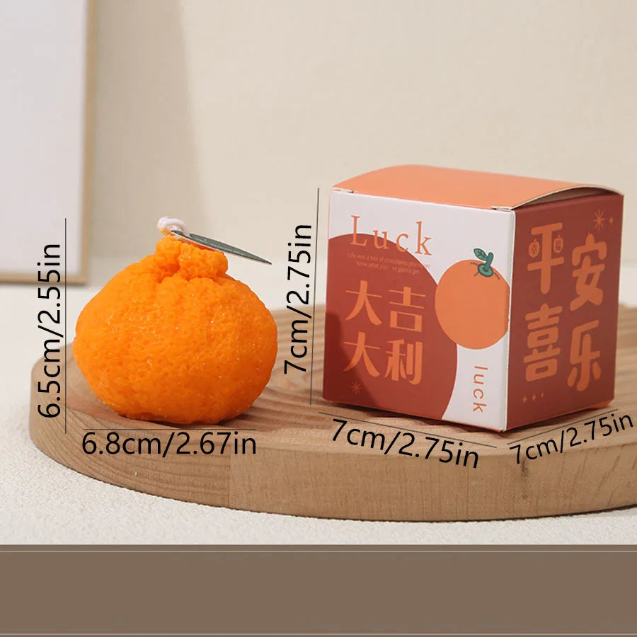 Orange Aromatherapy Candle Soy Wax Creative Gift Shooting Props Scene Decoration Ornament