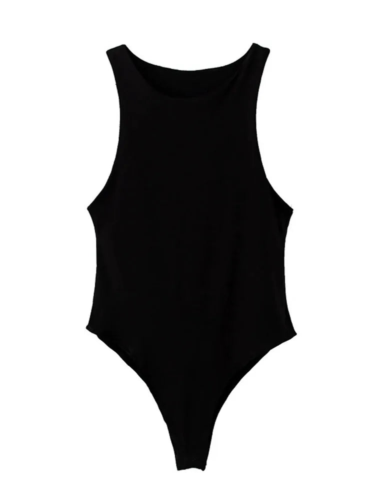 Summer Solid Sexy Bodycon Women Bodysuits Female Slim Casual  Bodysuit