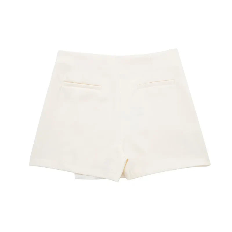 Women's Shorts High waist Micro Casual Skirt Shorts Asymmetric