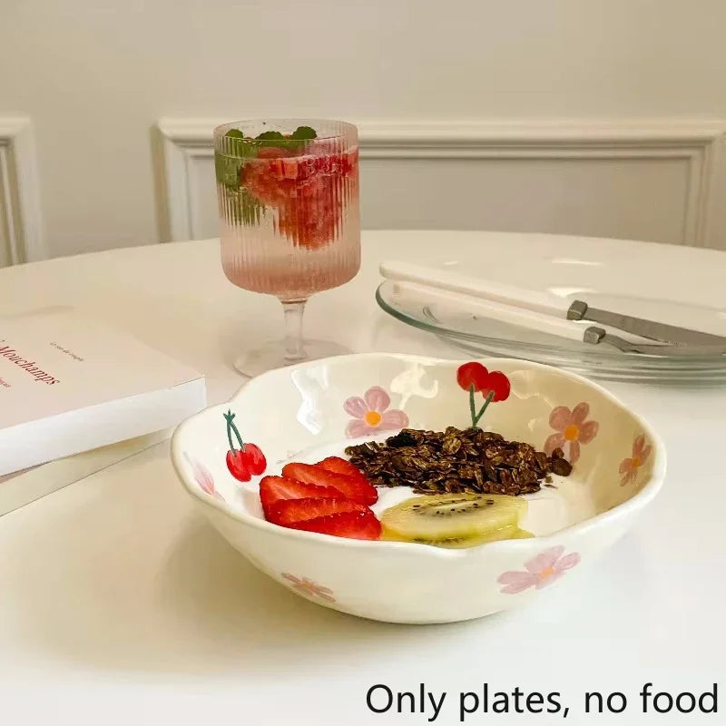 Ceramic Hand Pinched Irregular Style Flower Bowl