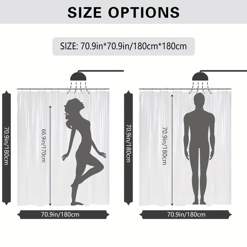 Pink Floral and Heart Print High Quality Shower Curtain - Cute and Stylish Bathroom Decor with Hooks, Polyester Fabric