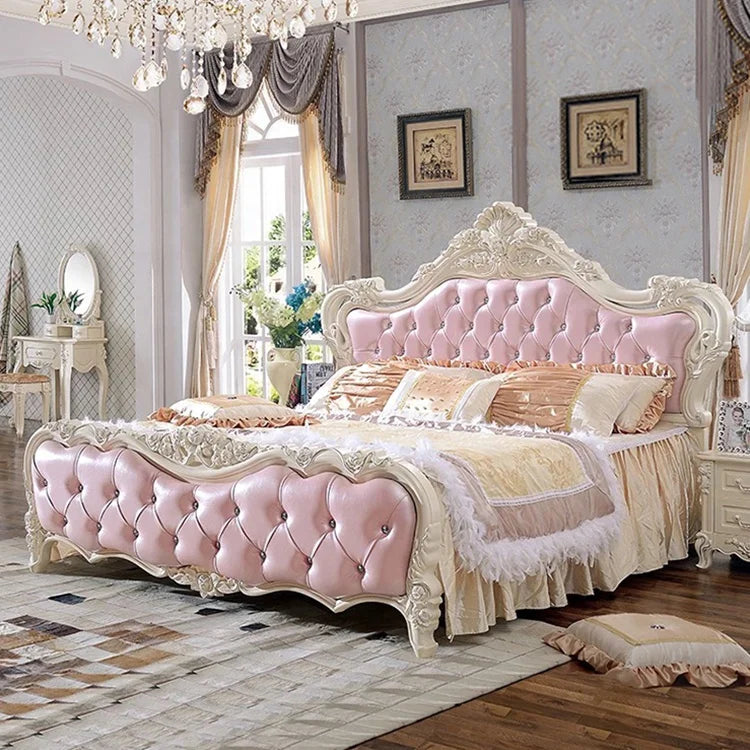 Pink Bedroom Suite Sets Home Luxury Bedroom Furniture -  European Lit Princess Bed