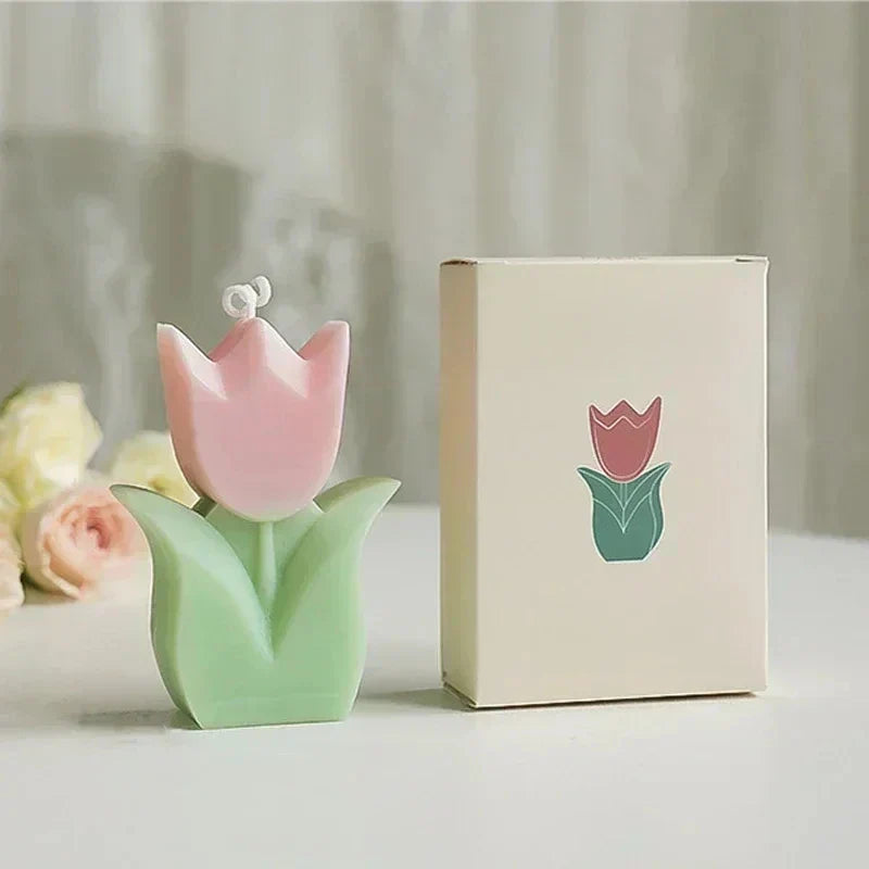 Tulip Aromatherapy Candle Fragrance Flower Shaped Candle Gift