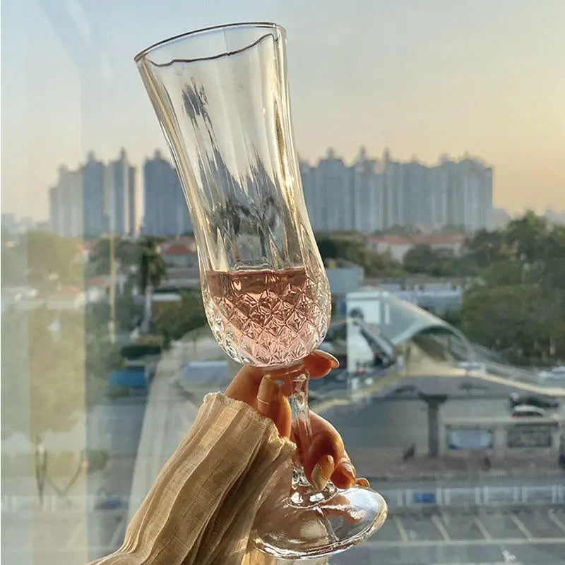 Heat Resistant 10 Styles Goblet Wine Champagne Mug High Color Glass