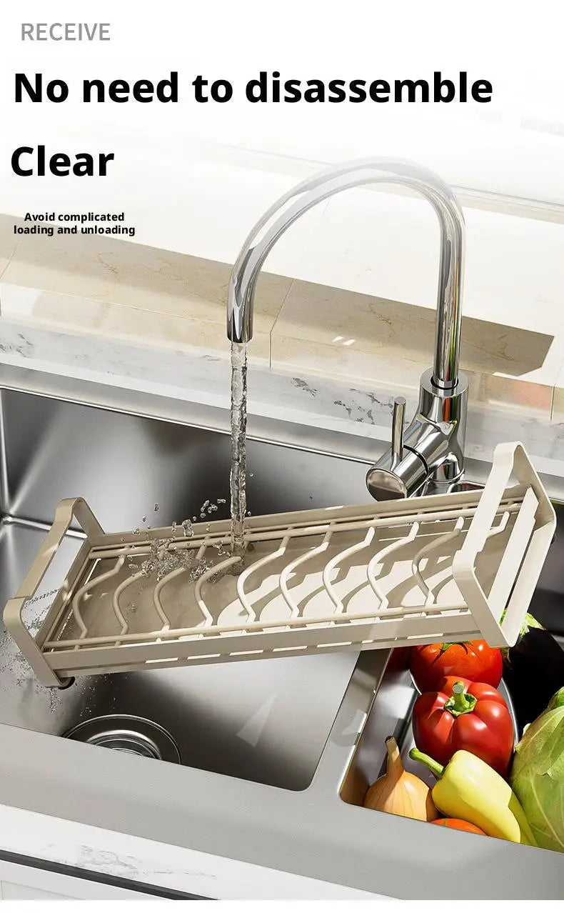 Pull Out Cabinet Dish Storage Rack Stainless Steel Plate Drain Stand Holder Kitchen Drawer Built-in Bowl Rack Basket Organizer