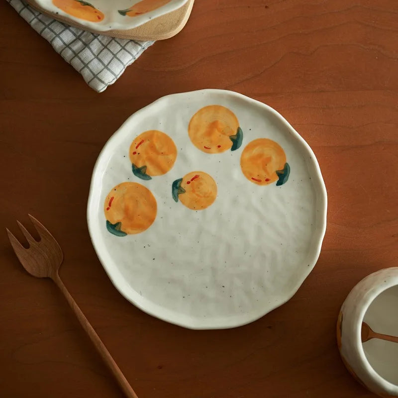 Hand-painted Fruit Pattern Ceramic Plate