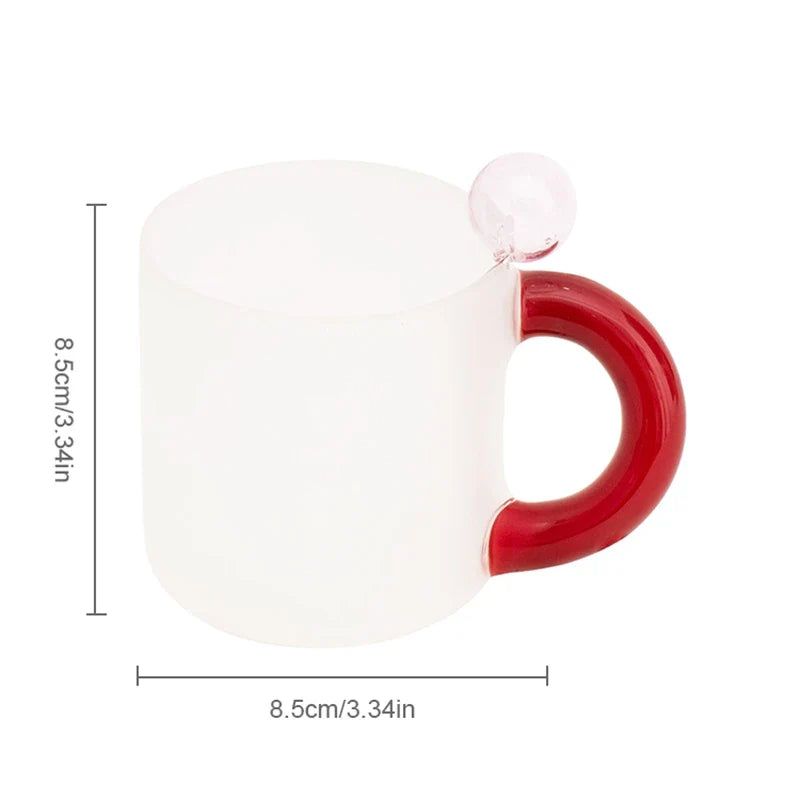 Handmade Mug Glass High Borosilicate for Tea And Milk Glass Cup with Handle Cute Elegant