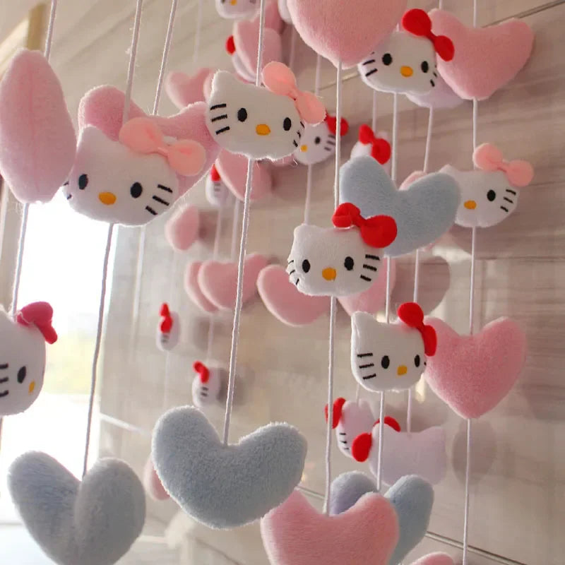 New Sanrio Kawaii Hello Kitty Kuromi My Melody Door Curtain Cute Bathroom Decoration Bedroom Curtain Accessories
