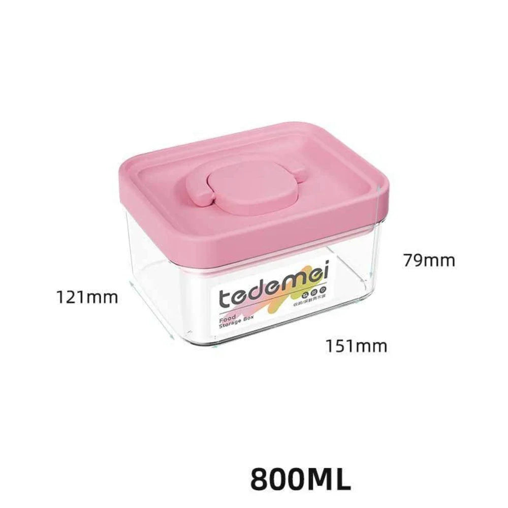 New With Lids Food Storage Box Large Capacity Moisture-proof Stackable with Handle Sealed Storage Pots Kitchen