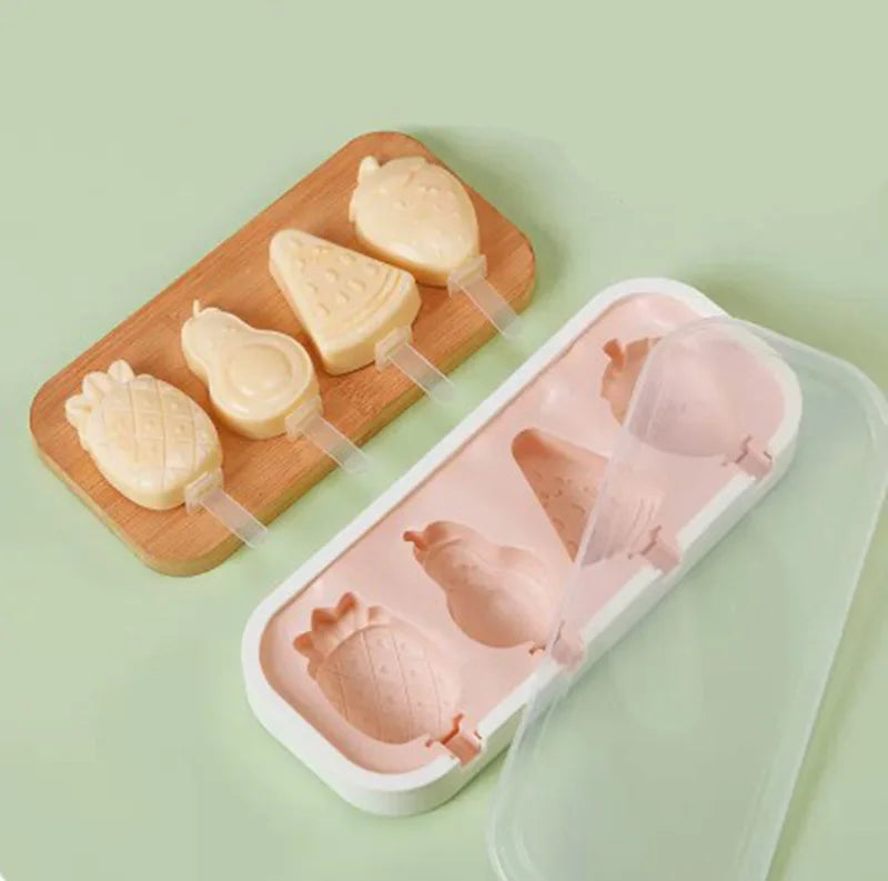 Popsicles Molds Cute Shapes Silicone Mini Popsicle Molds BPA Free Reusable Ice Cream Mold Popsicle Maker Homemade Set