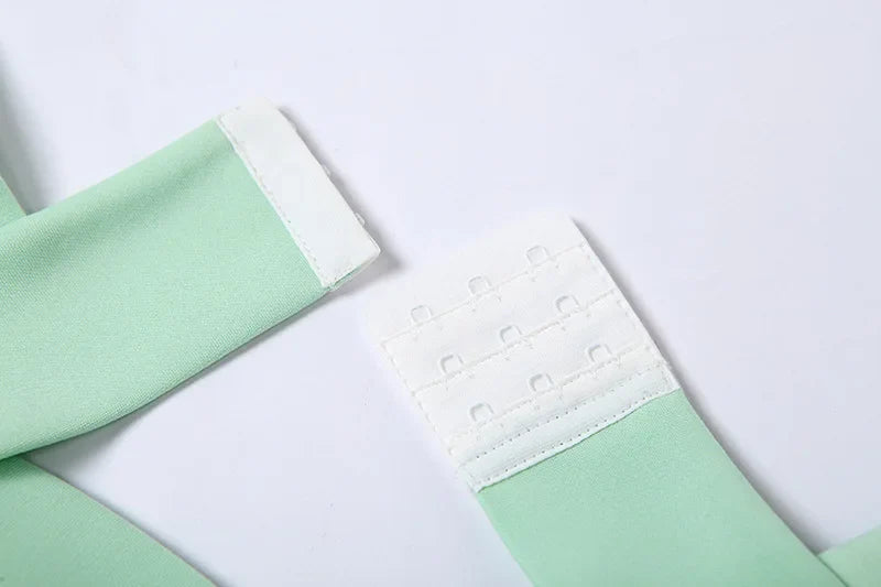 Solid Color Cutout Slim Sling Dress Sexy Backless Ruffle Dress Female