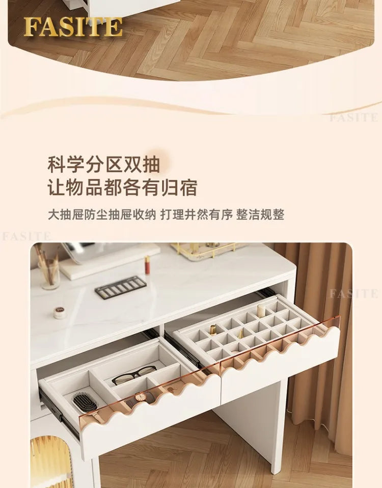Modern Simple Makeup Table Household Bedroom Writing Desk Corner Desk Integrated Makeup Table