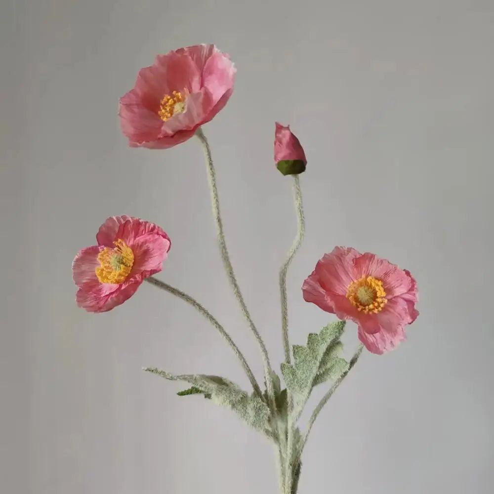 Garden Artificial Flowers Bouquet Poppy Fake Flowers For Home Decor