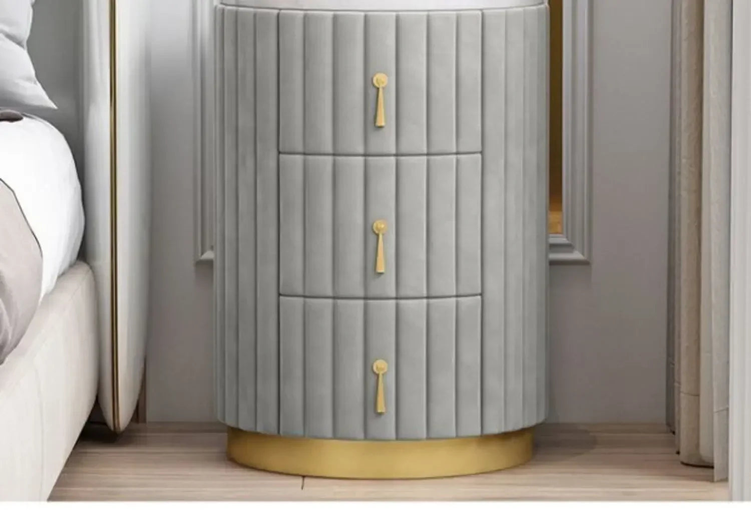 Mobile Side Bed Pink Nightstands Small Modern Modern Luxury Nightstands Space Saving Storage Furniture