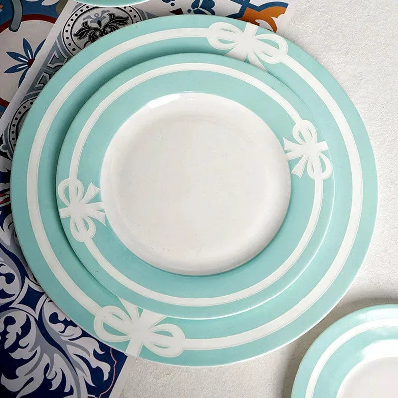 Ceramic Blue Bow Tableware