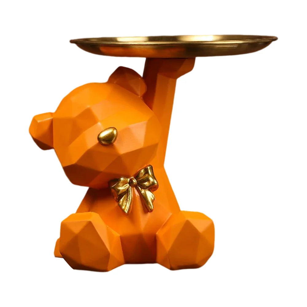 Geometric Bear Key Holder Figurine Entrance