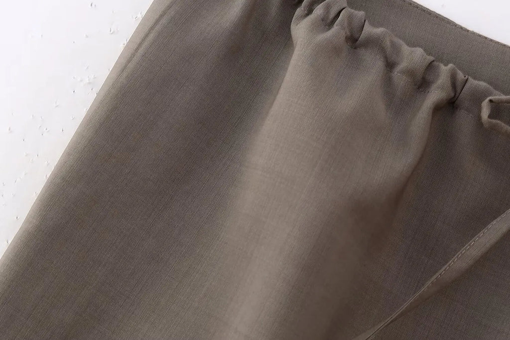 Halter Backless Tops Woman Tanks Camis Asymmetric Off Shoulder Long Top and Pants