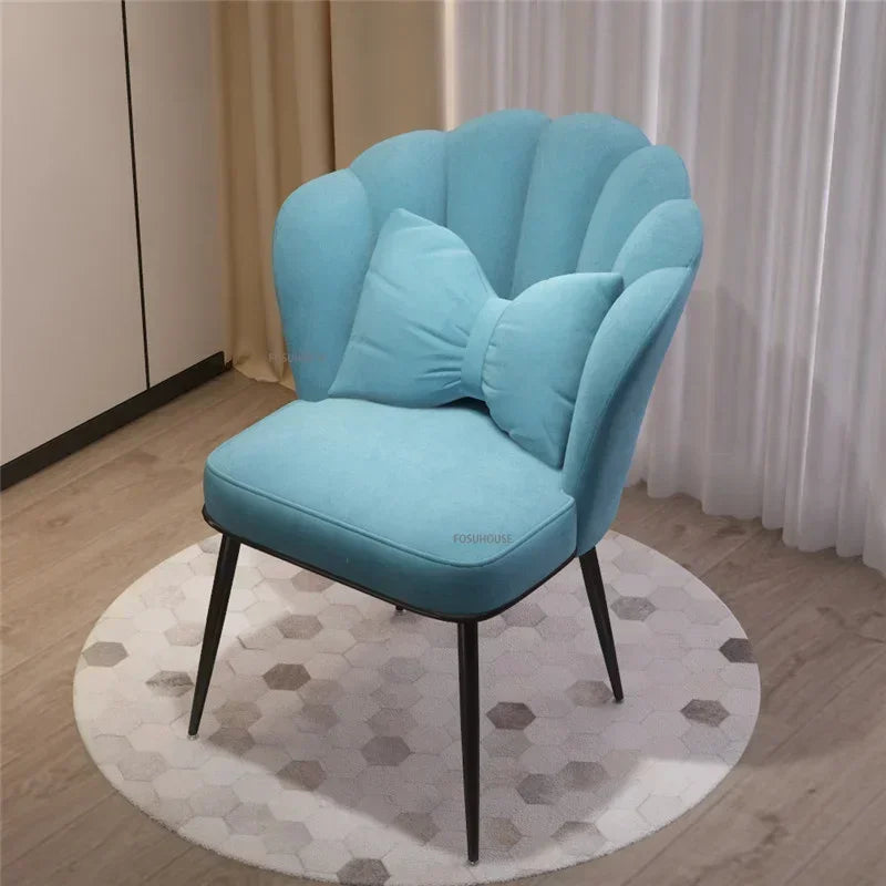 Minimalist Backrest Chair Makeup Stool Vanity Cute Light Luxury Dressing Table Modern Furniture