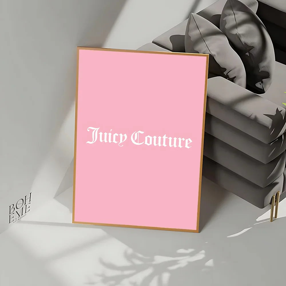 Juicy C-Couture Poster No Framed Poster Kraft Club Bar Paper Vintage Poster Wall Art Painting Bedroom Study Stickers