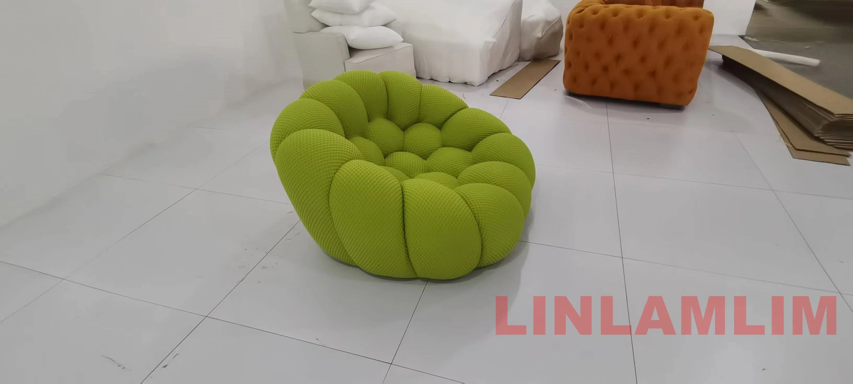 Contemporary Cloud-Shaped Sofa Modular Cloth Couch Fabric Curved Designer Sofa Set