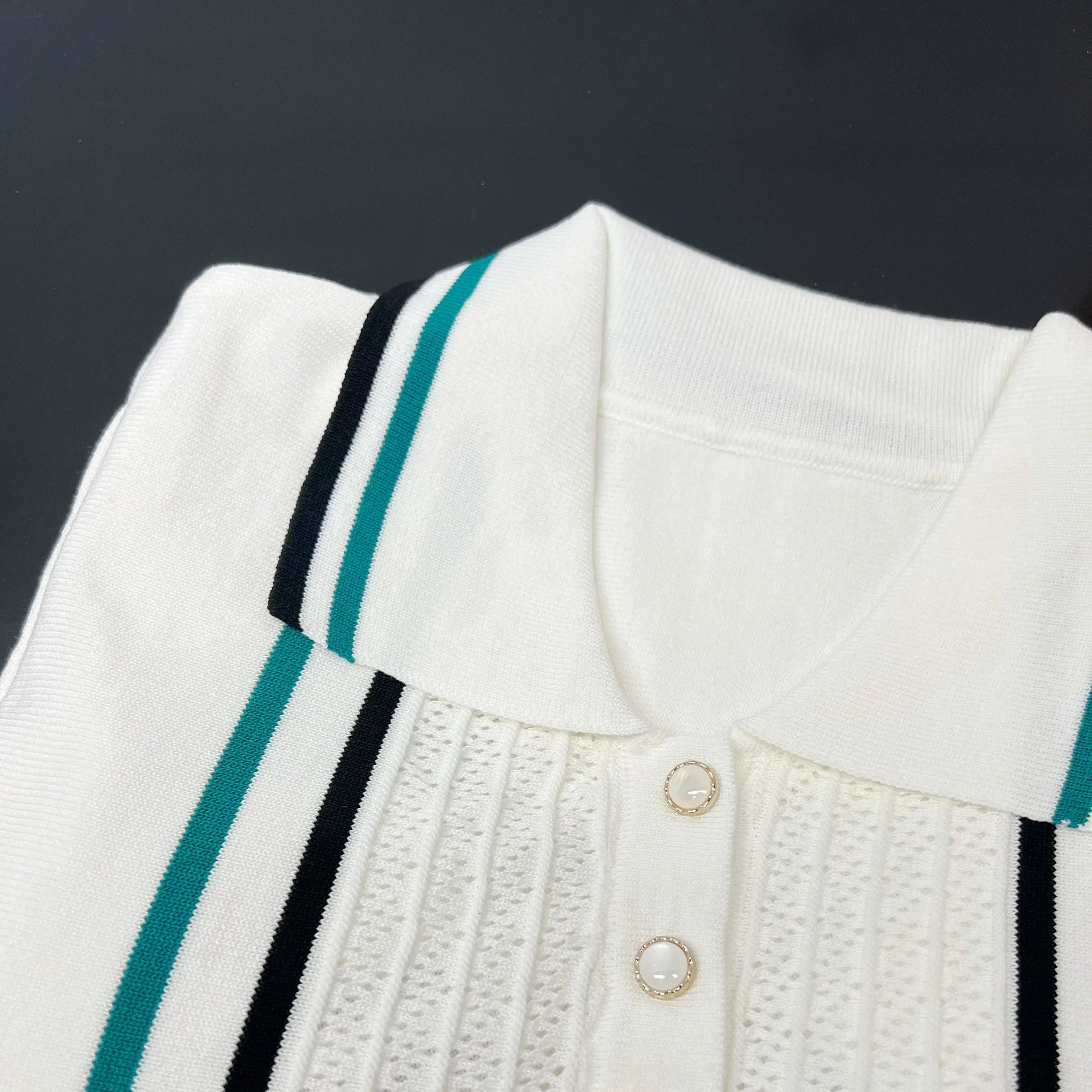 Chic Fashion Sexy Package Hips Knitted Mini Dress - Summer Vintage Turn-down Collar Ruffled Party Dress Streetrwear