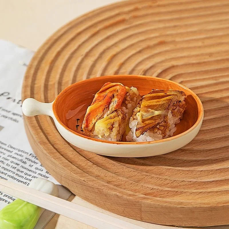 Croissant Plate Ceramic Seasoning Disc Creative Dipping Sauce Plate Cute Dessert Plate and Irregular-shaped Butterfly