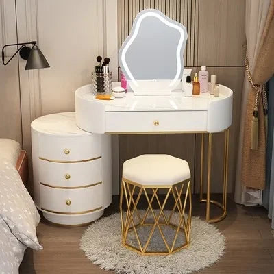 Vanity Table Women Luxury European Big Stool Study Dressing Table Organizer Home Furniture