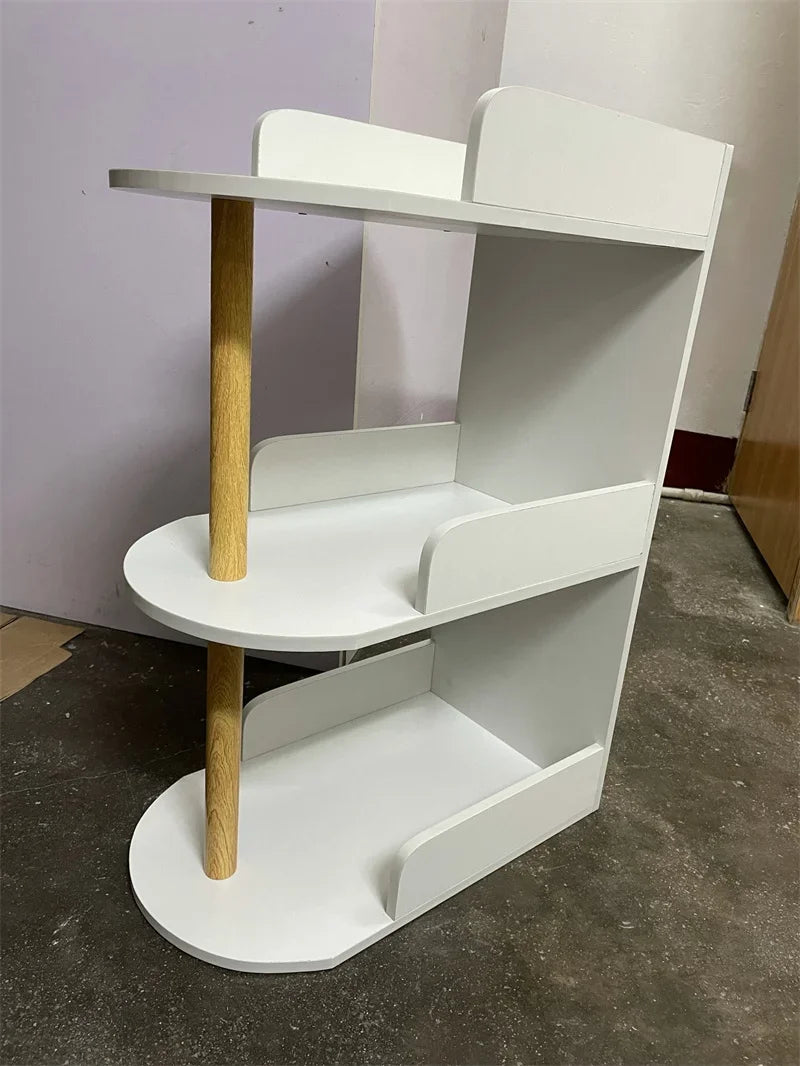 Side Table Ultra Narrow Book Shelf Creative Shelves Sofa Side Rack Bookcase