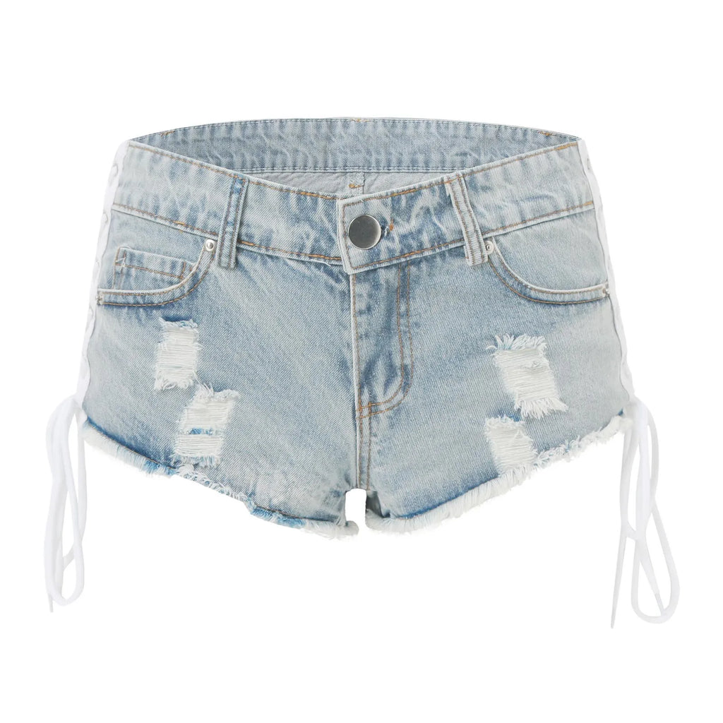 Women's Summer Denim Shorts Jeans Ripped Distressed