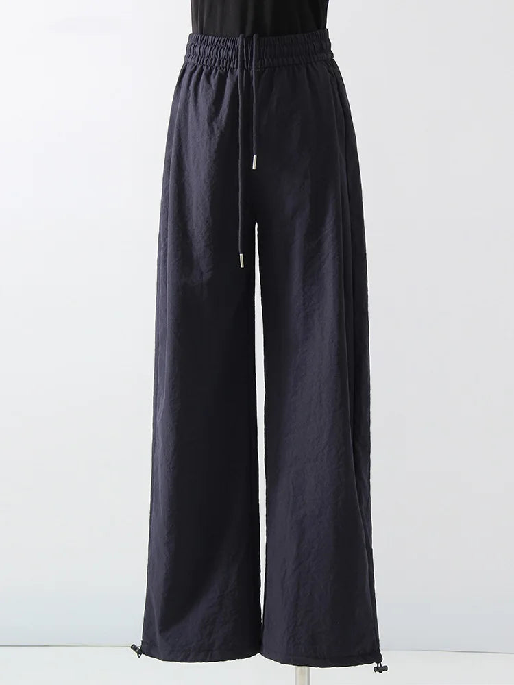 Summer Straight Leg Sweatpants For Women High Waist Jogger Wide Leg Trousers Women's Sports Pants White Sweatpants Wtpants Women