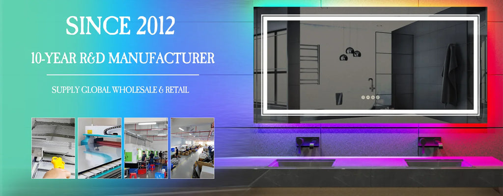 Luxury Oval Led Illuminated Bathroom Mirror Gold Aluminum Frame with Demister Pad