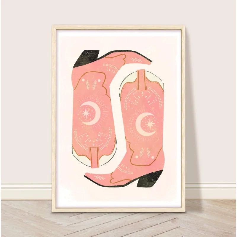 Retro Glam Fashion Magazine Poster Pink Luxury Beauty Makeup Quote Trendy Canvas Painting Wall Art