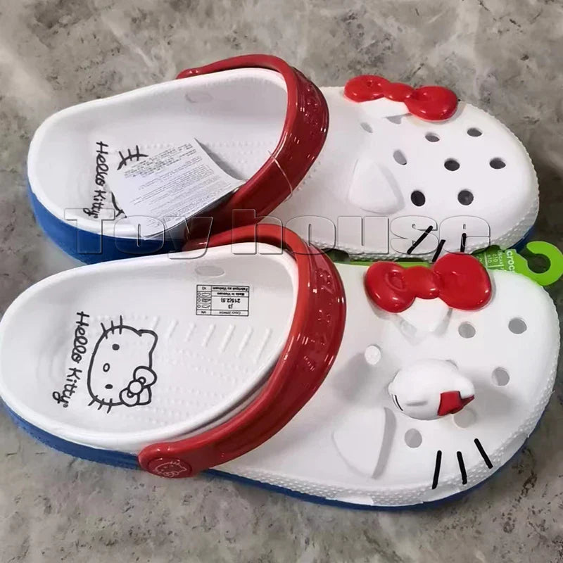 Hello Kitty Kawaii Sanrio Hole Sandals Slippers Sandals Kawaii Anime Shoes Summer Slippers