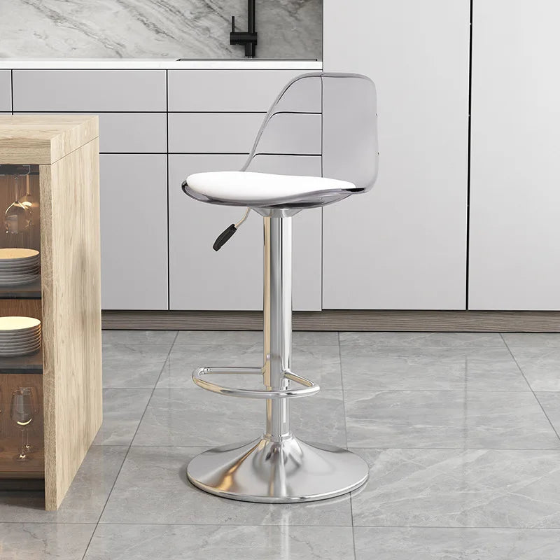 Home Dining Chair Front Desk Footstool Adjustable Lift Backrest Chair with High Stool