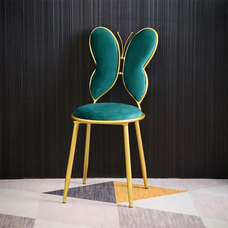 Modern Velvet Bow Stool - Nordic Vanity Chair with Backrest, Luxe Makeup Stool for Bedroom, Instagrammable Pink Accent Seat