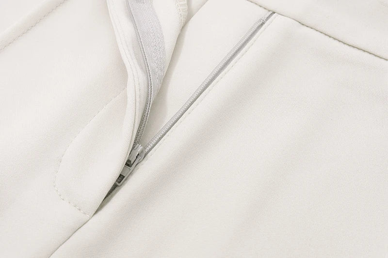 V-neck Sleeveless Suit Tank Top With High-waist Bodycon Hip Skirt Streetwear Retro Women 2 Piece Sets