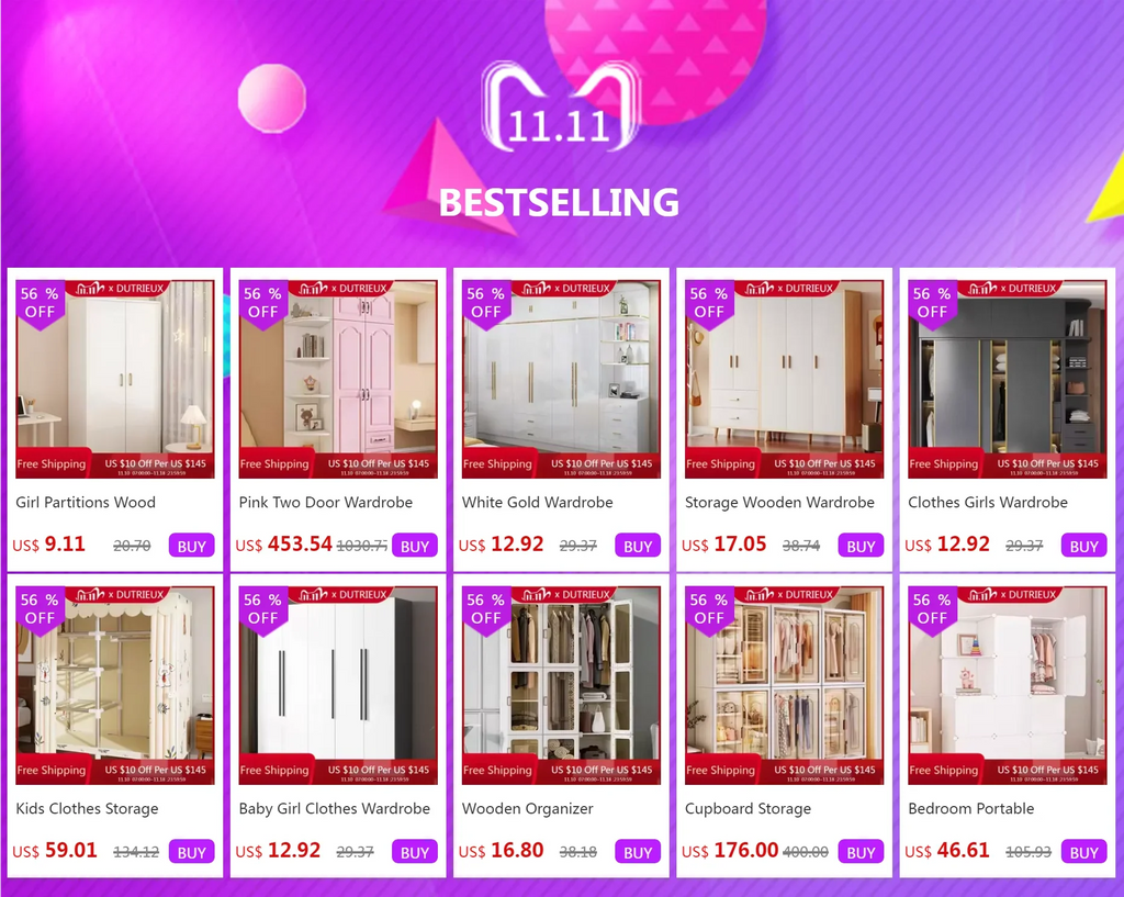 Two Door Wardrobe Clothing Organizer Style Wooden Wardrobe Summer Heavy Duty