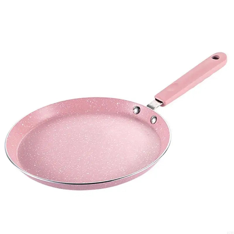 Flat Bottom Pan Pink Non-Stick Pot for Gas Stoves and Cooker Use Baking Pans