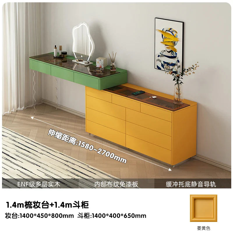 Luxury Drawers Vanity Tables Storage Nordic Cabinet Dressers Makeup Desk Drawers