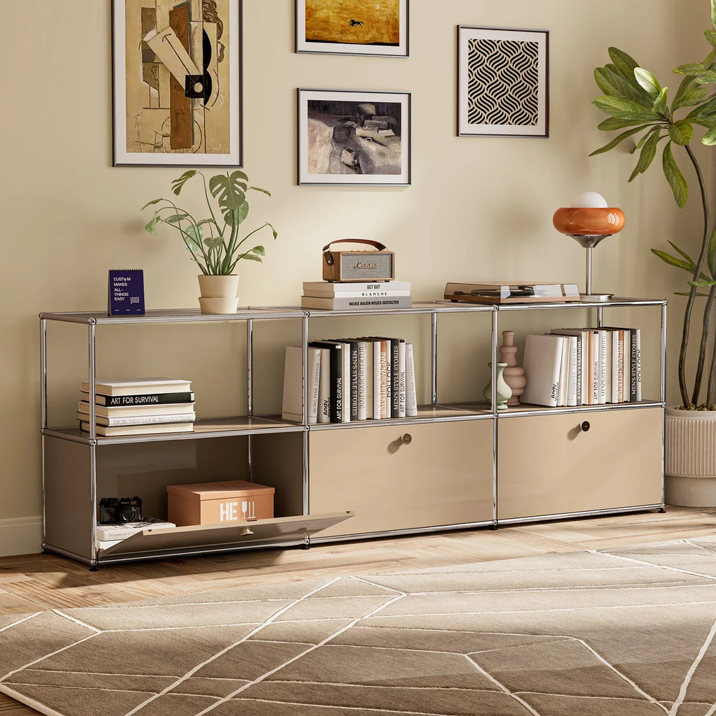 Storage Cabinet Module Furniture Haller Storage Shelf Sideboard Living Room Furniture Bed Side TableNight Stand Cabinet Home Use