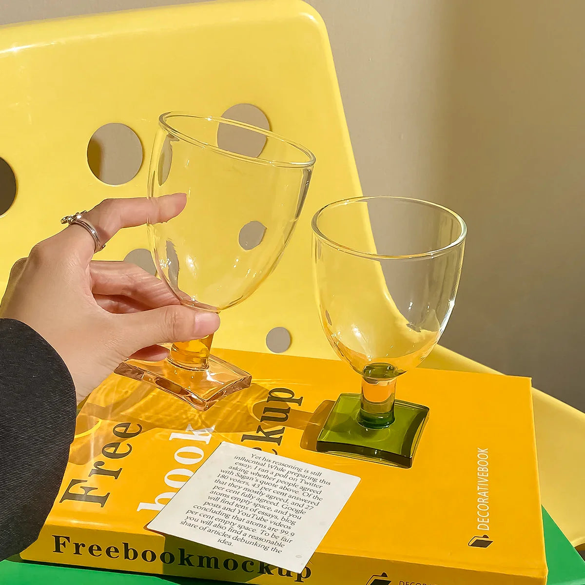 Original Tall Sugar Cube Colored Glass