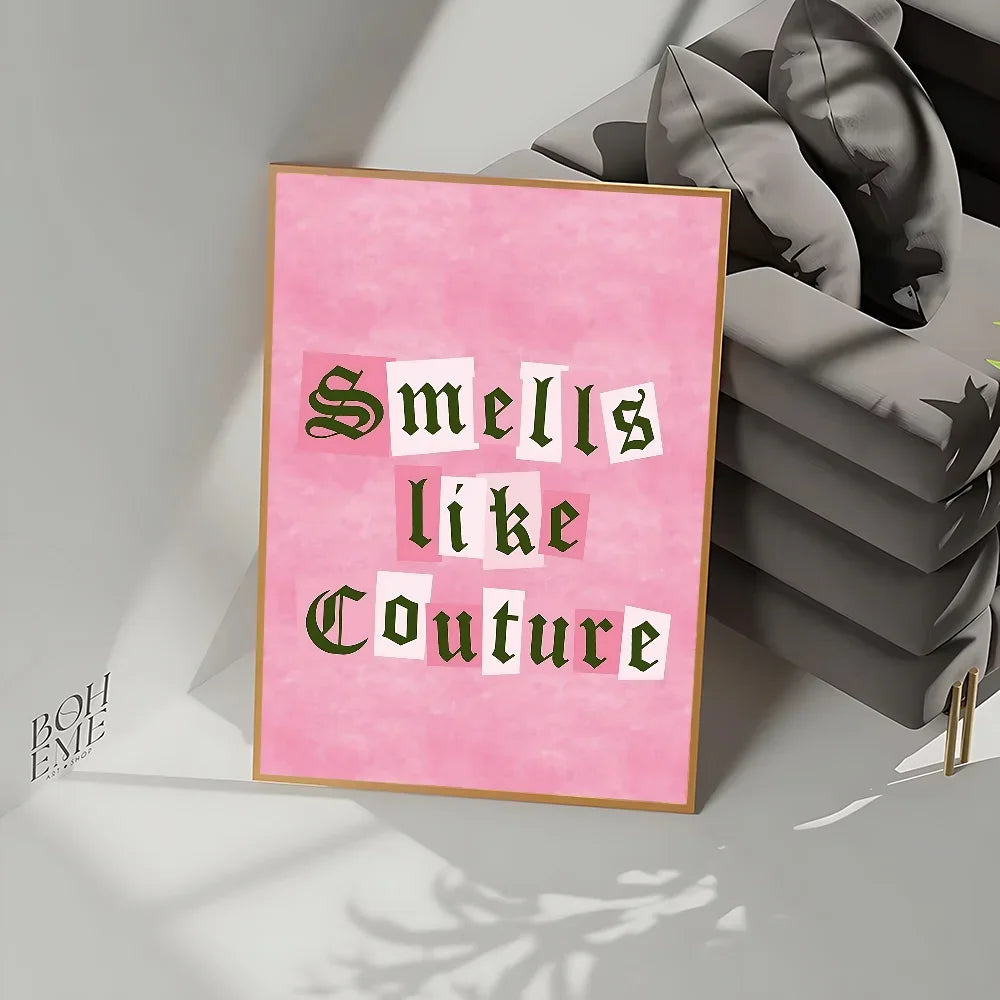 Juicy C-Couture Poster No Framed Poster Kraft Club Bar Paper Vintage Poster Wall Art Painting Bedroom Study Stickers