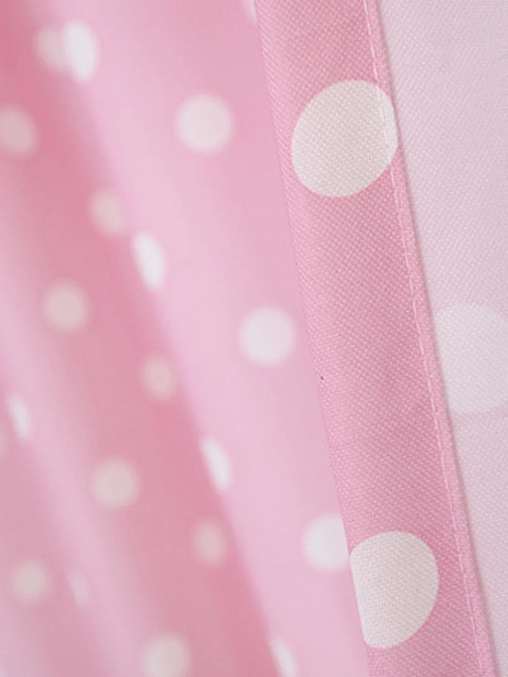 Pink White Polka Dot Curtain Style Round Dot Curtain Living Room Bedroom