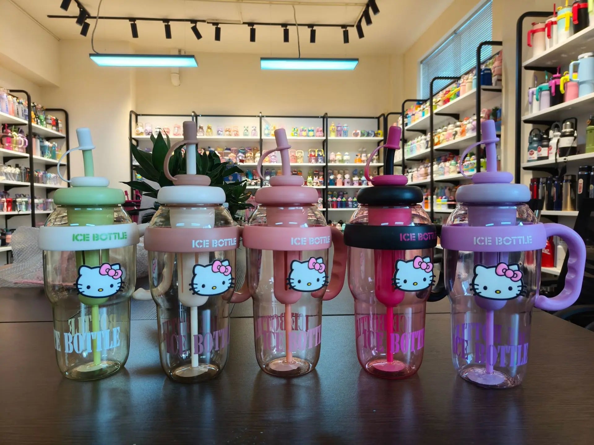 Sanrio Water Cup Hello Kitty  Anime Straw Cup Cartoon Cute Large Capacity Outdoor Activities Portable Tea Separation | 1300ML
